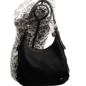 The Sak Shoulder Black Crochet Bag